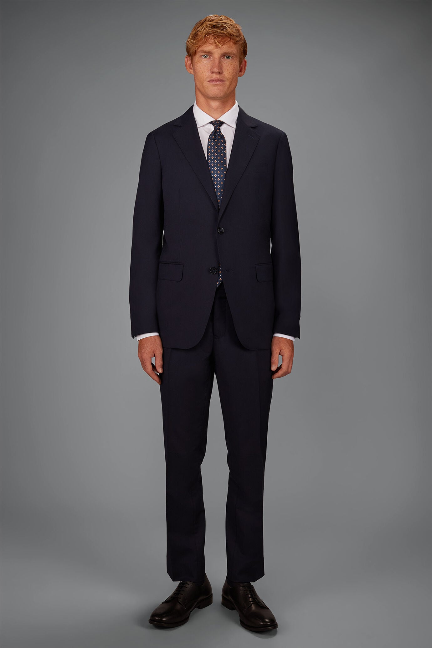 Men's single breasted suit mix size dk blue